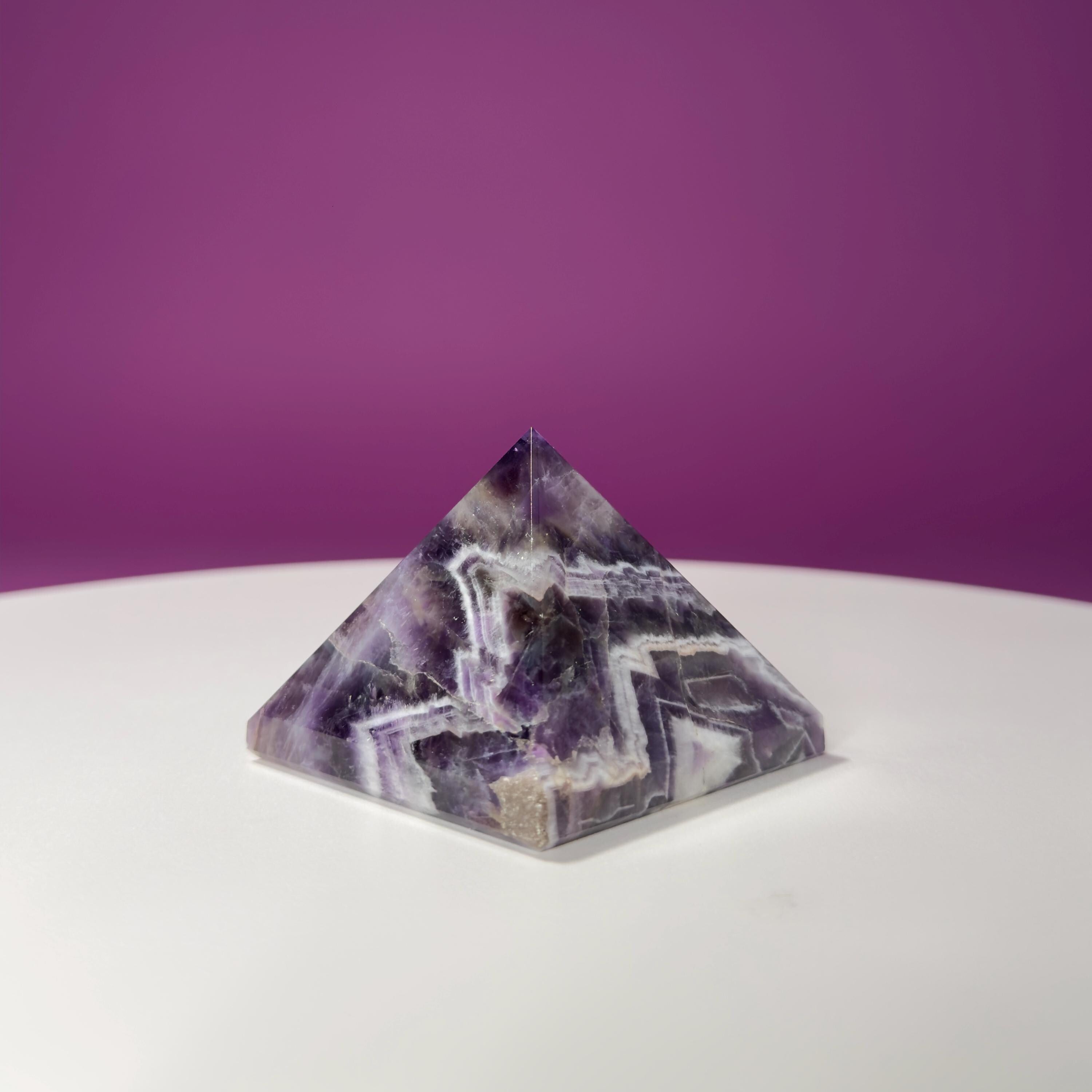 Dream Amethyst Pyramid Carving