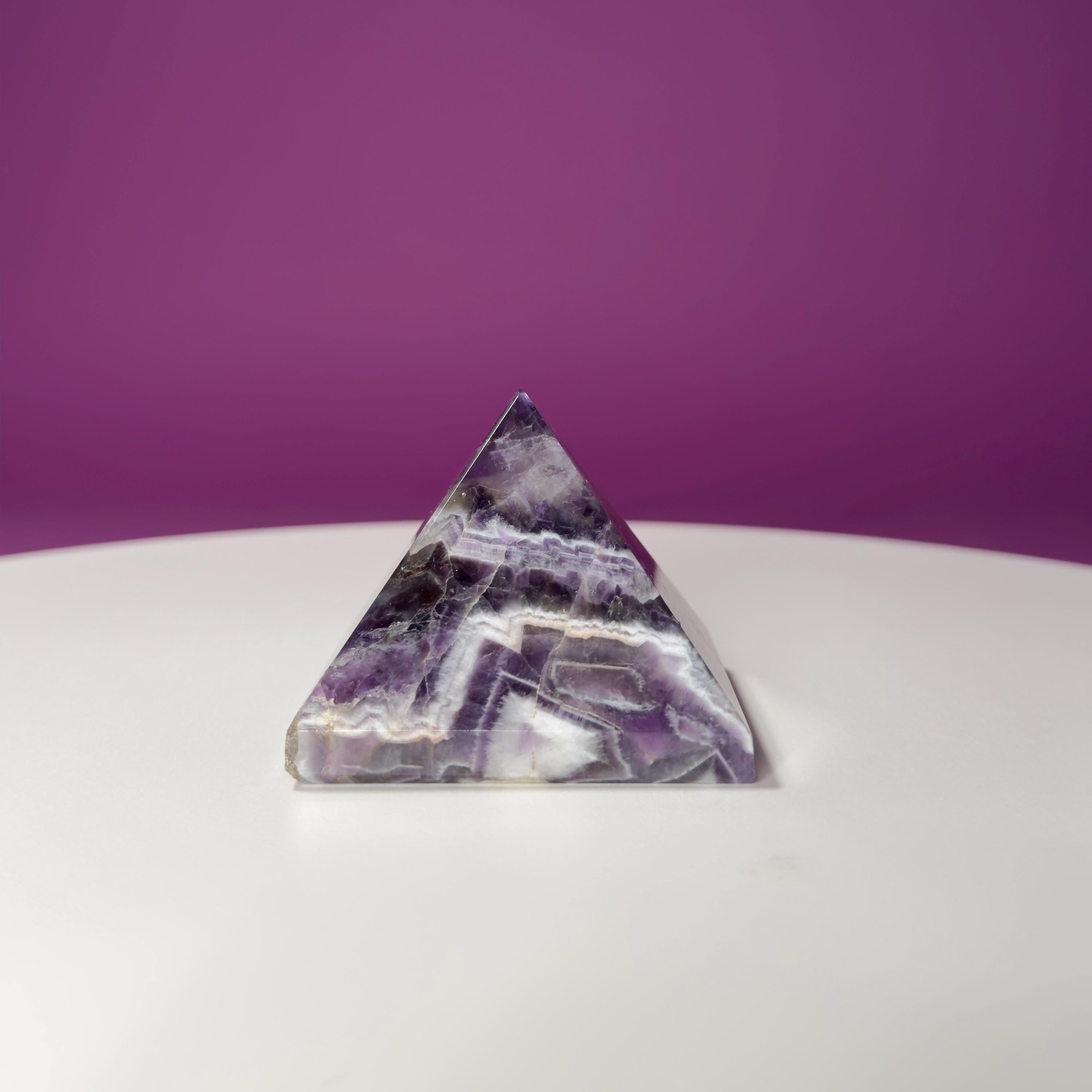 Dream Amethyst Pyramid Carving
