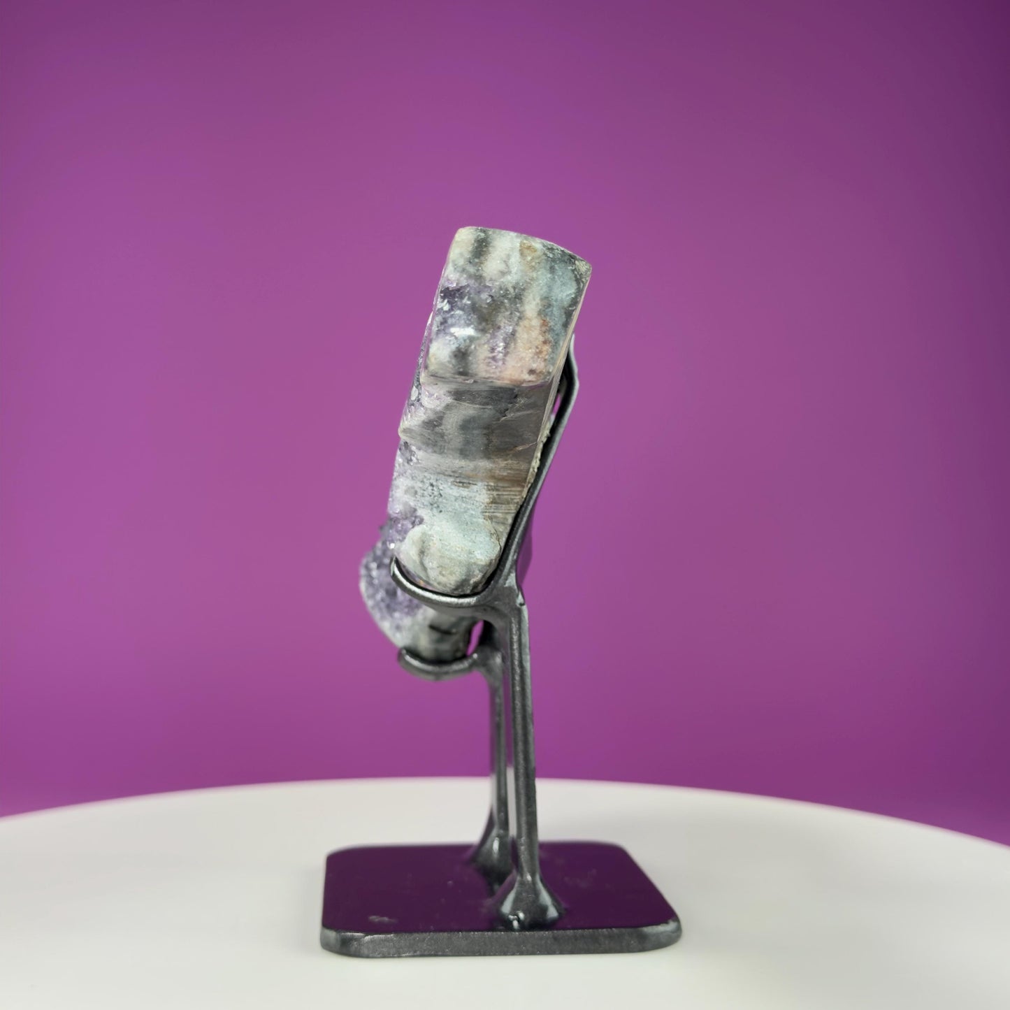 Amethyst Guitar Carving (Uruguay) (Includes Heavy Black Metal Custom Stand), Collectors Piece