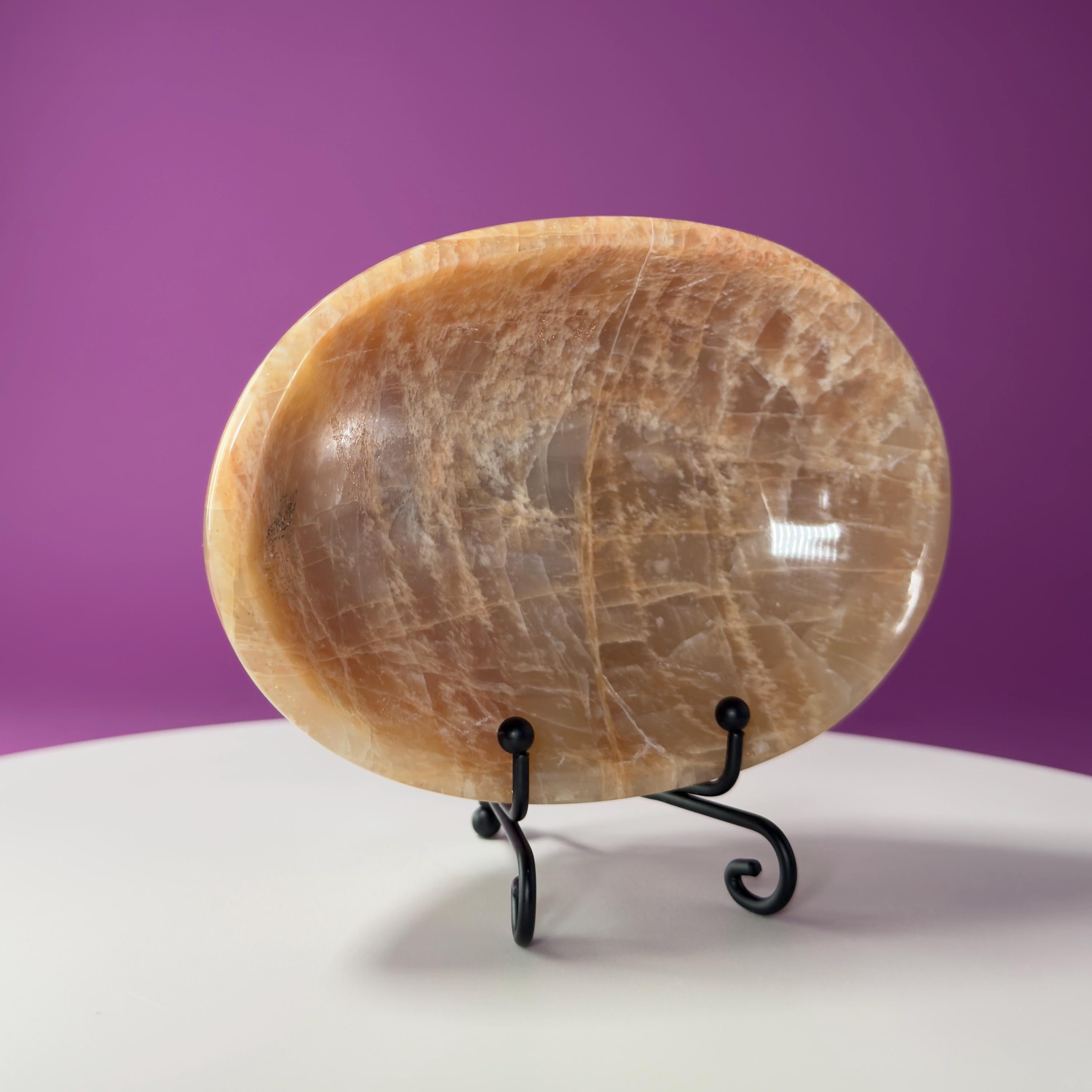 Moonstone Bowl | Crystal Charging & Ritual Offering Dish for Energy Work