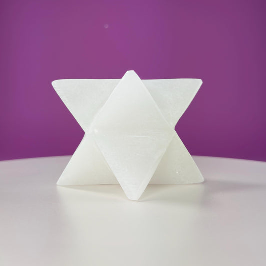 Selenite Merkaba Carving