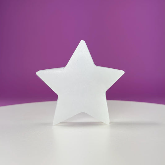 Selenite Star Carving
