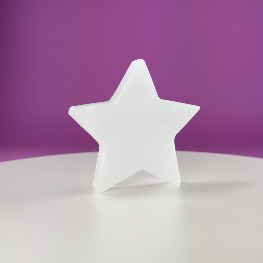 Selenite Star Carving