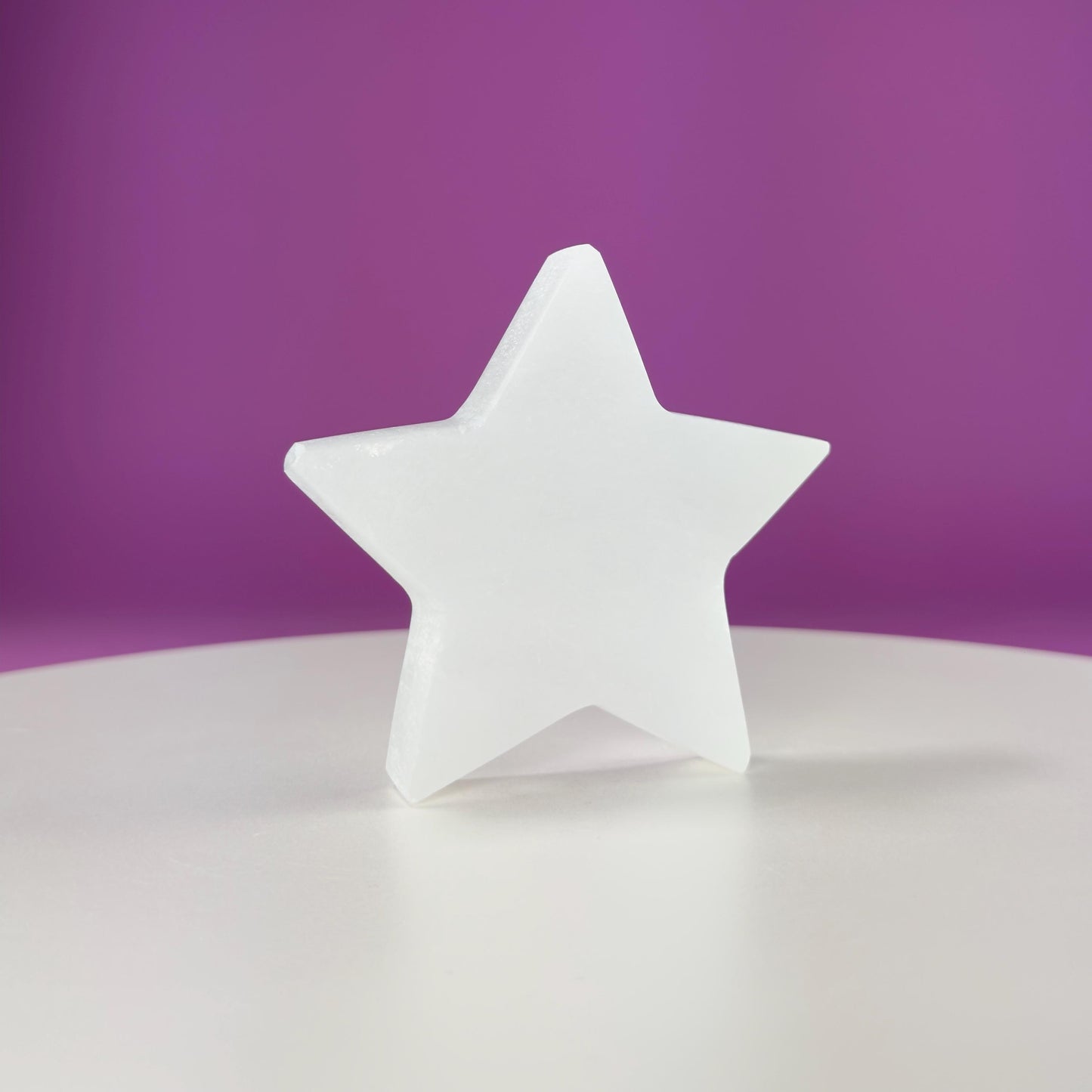 Selenite Star Carving