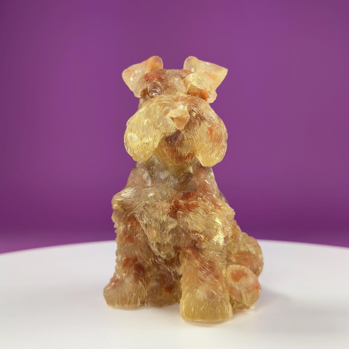 Carnelian Schnauzer Resin Carving