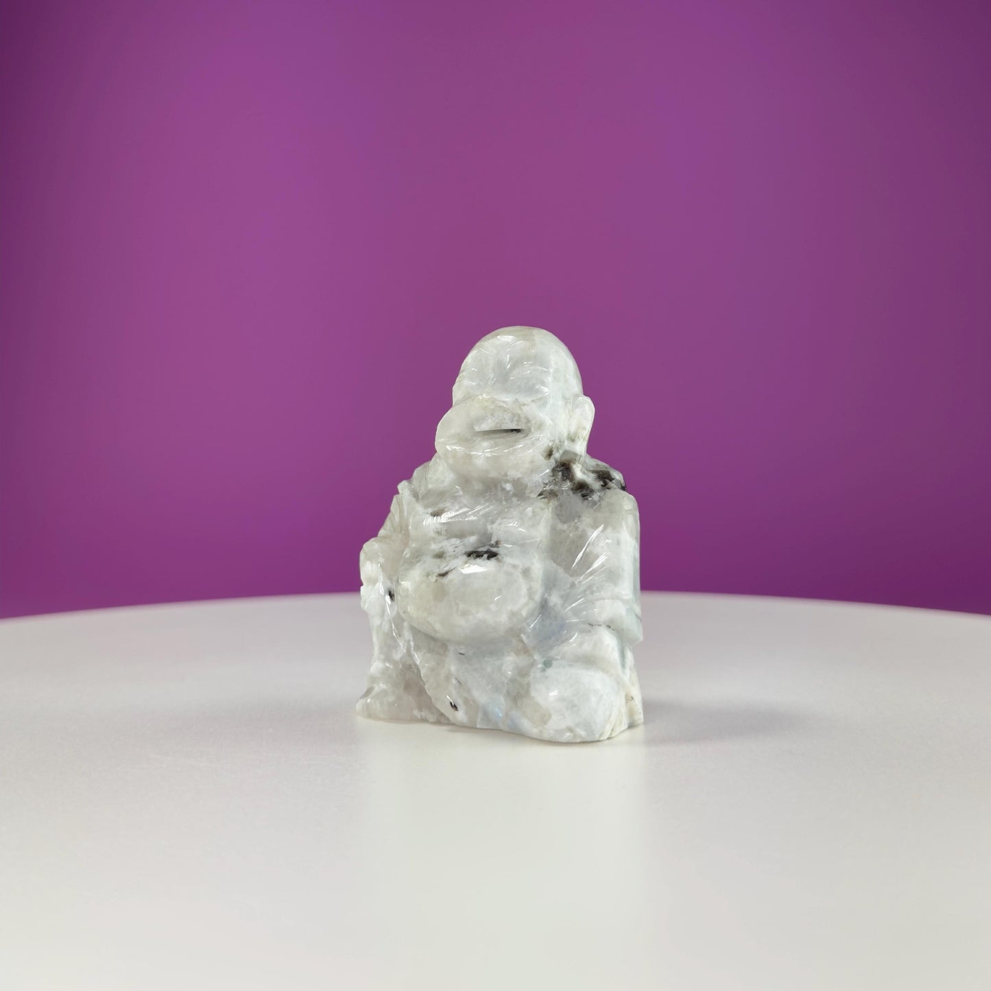 Rainbow Moonstone Buddha Carving