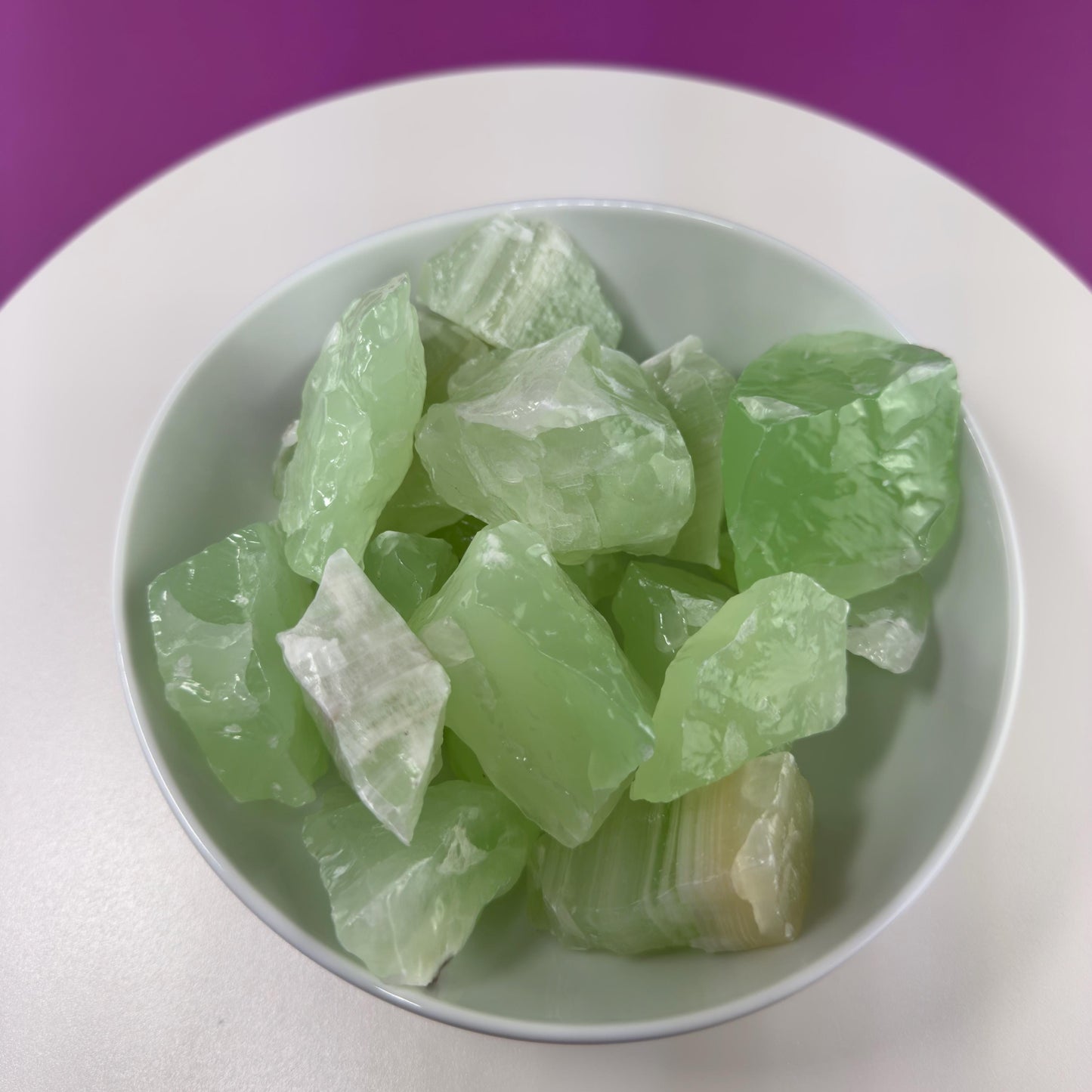 Green Calcite Rough Stones