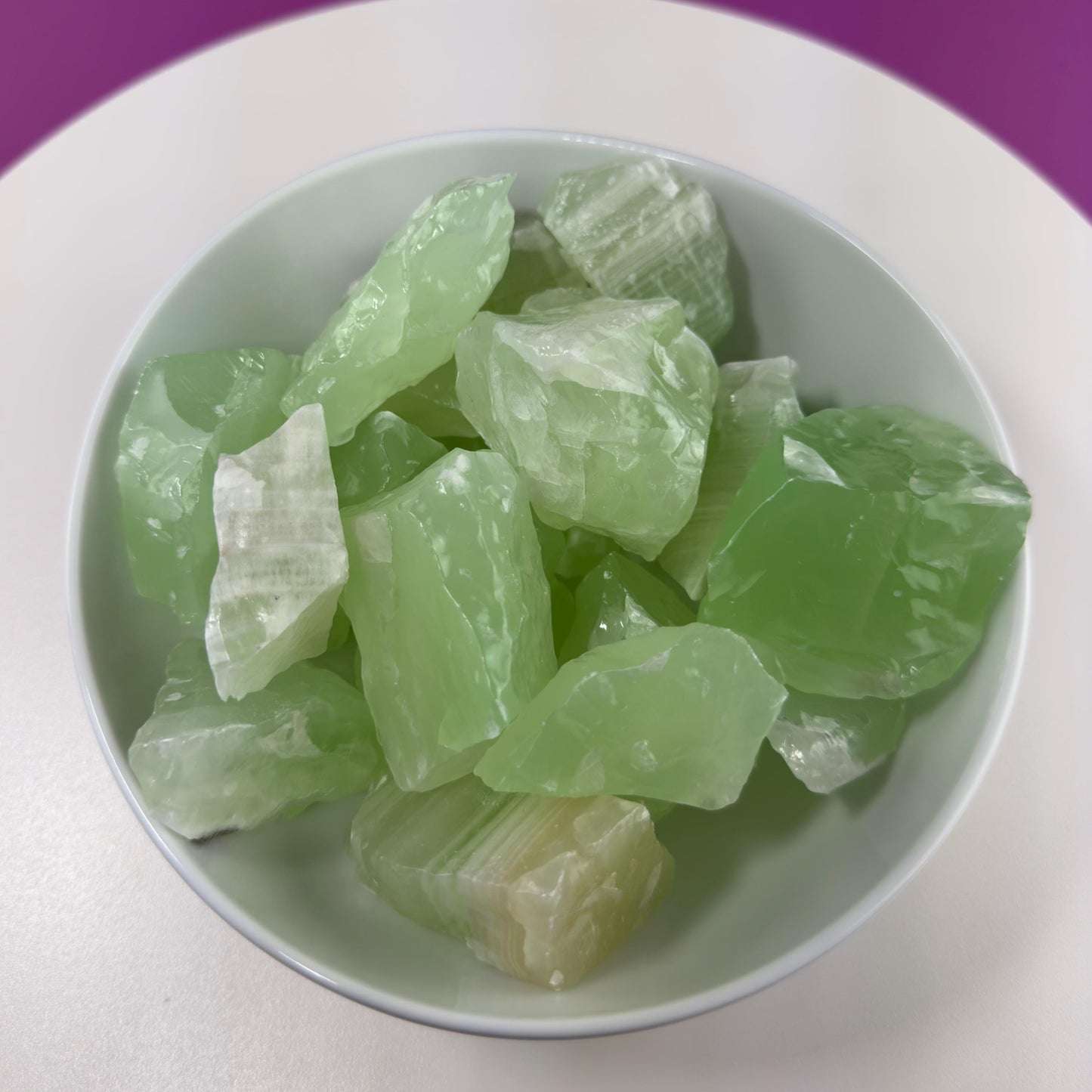 Green Calcite Rough Stones