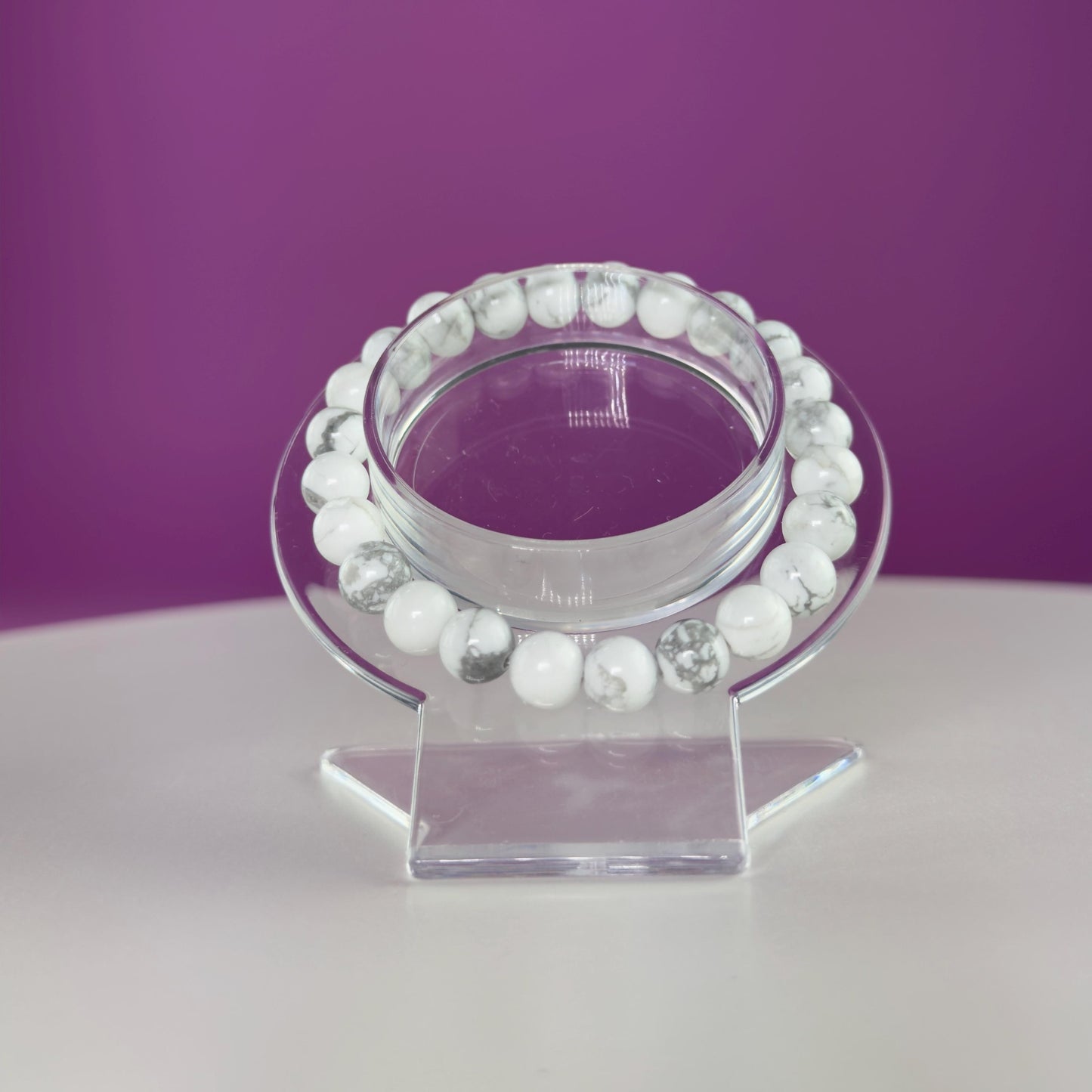 Howlite Bracelet-8 Millimeter Beads