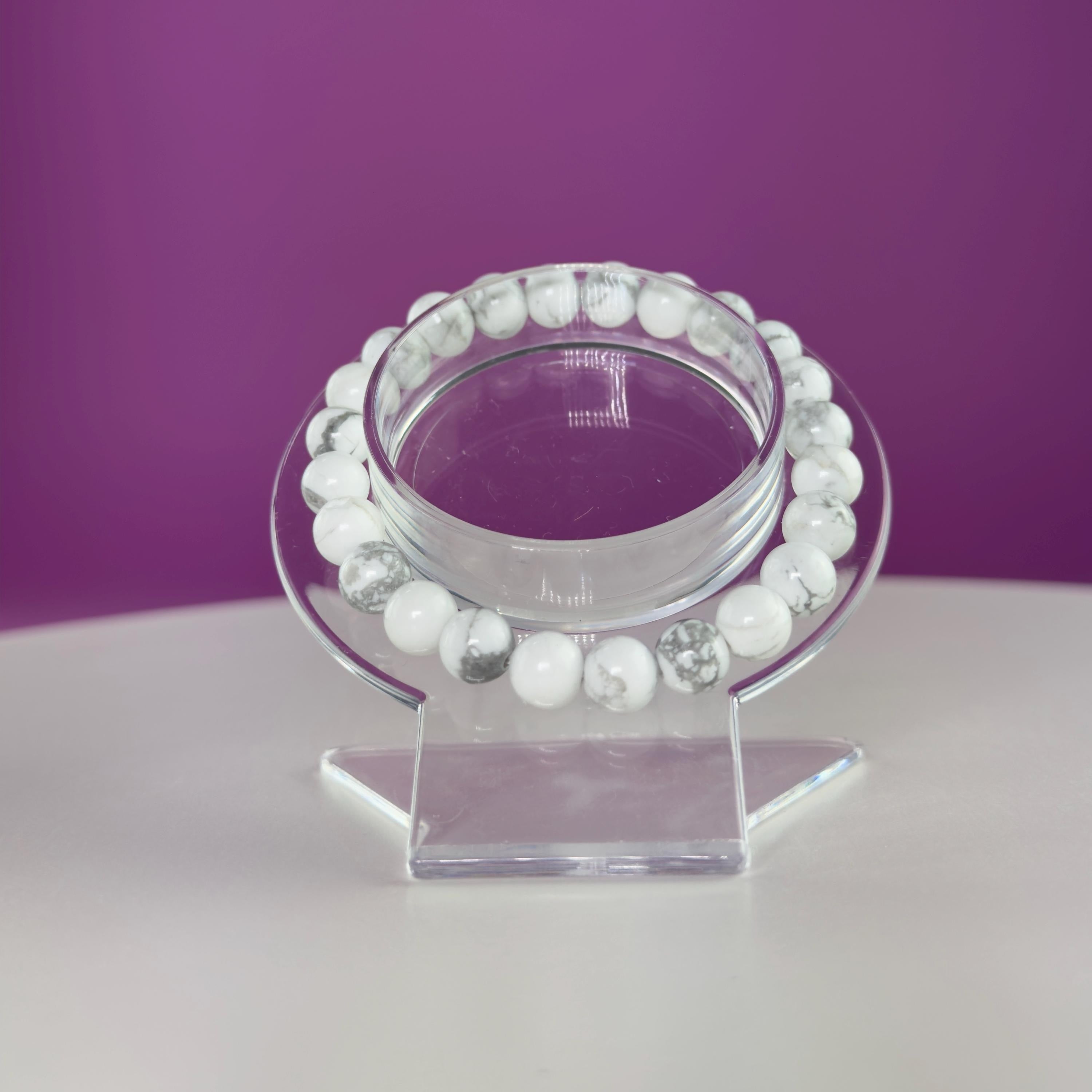 Howlite Bracelet-8 Millimeter Beads
