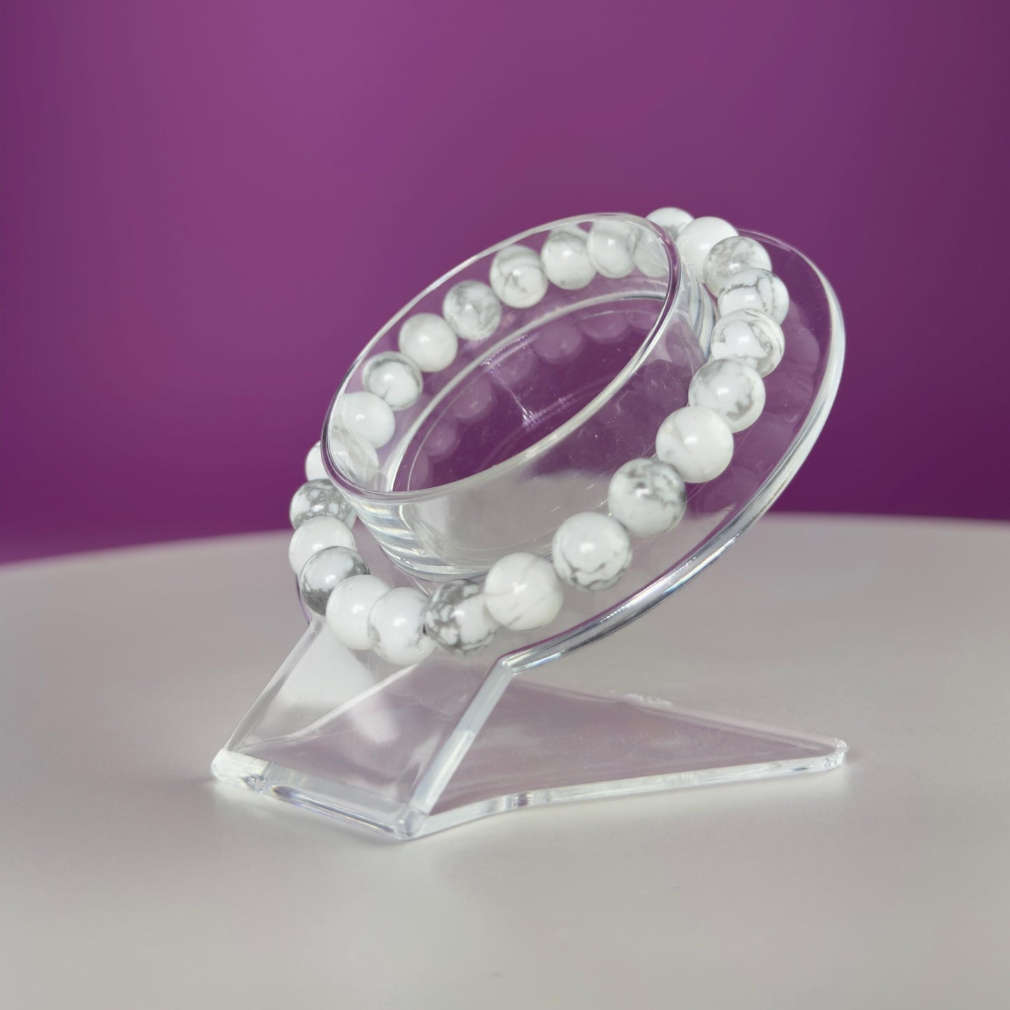 Howlite Bracelet-8 Millimeter Beads