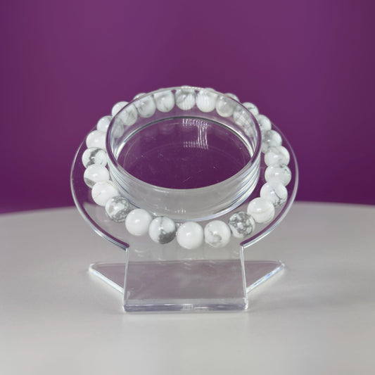 Howlite Bracelet-8 Millimeter Beads