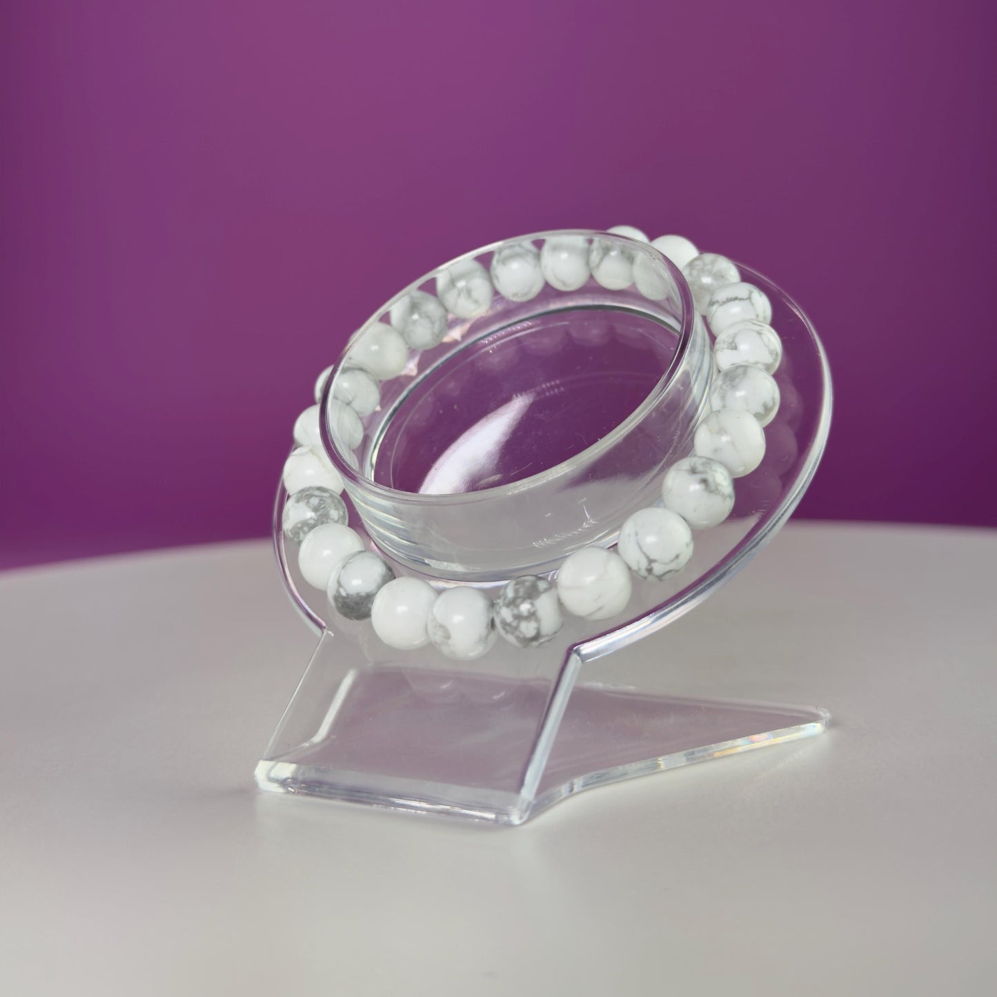 Howlite Bracelet-8 Millimeter Beads