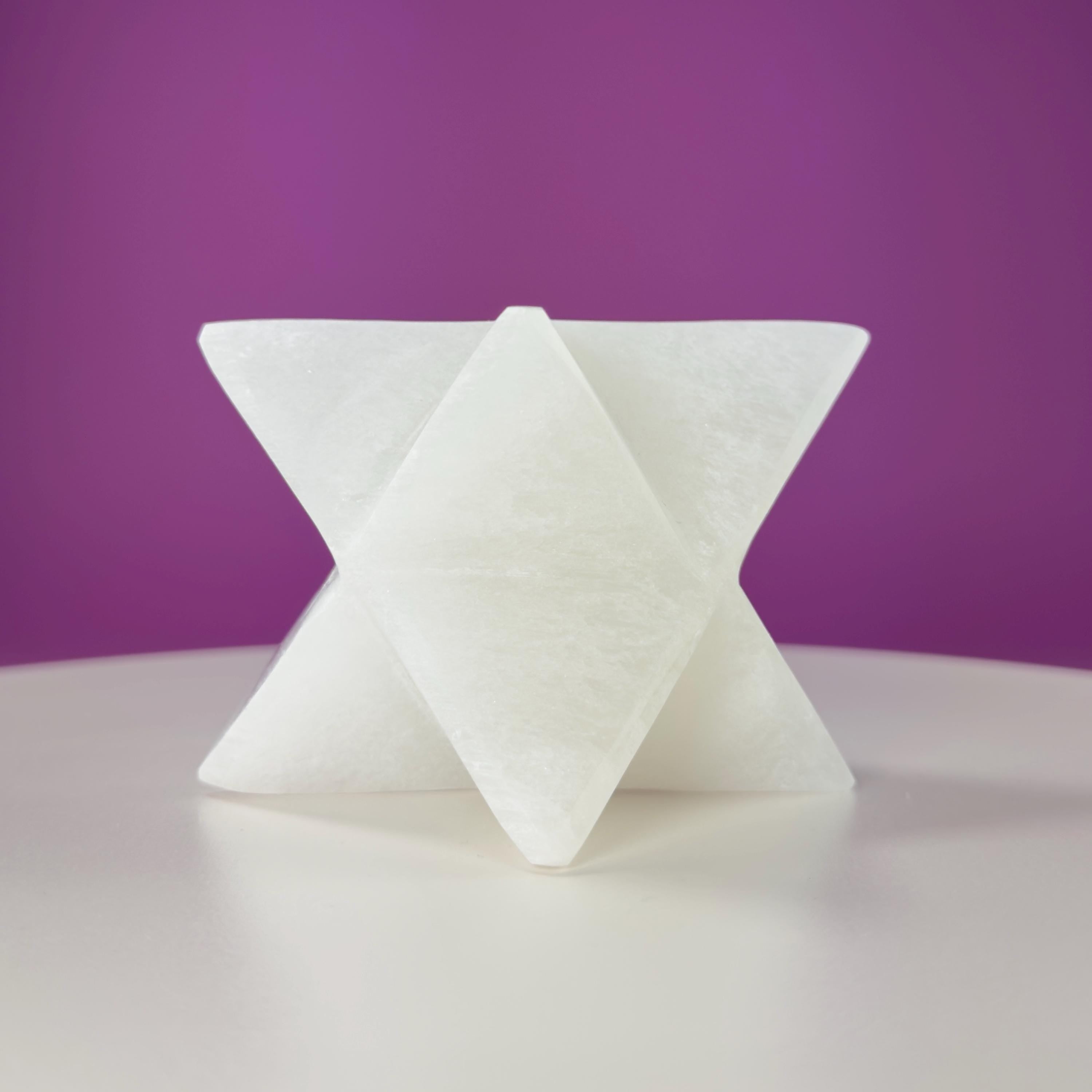 Selenite Merkaba Carving