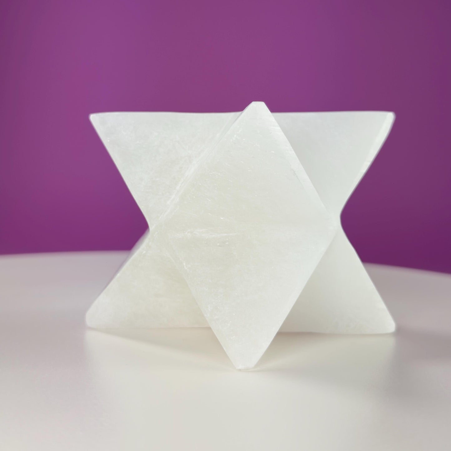 Selenite Merkaba Carving