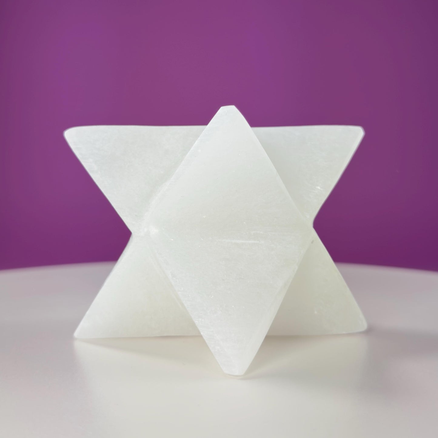 Selenite Merkaba Carving
