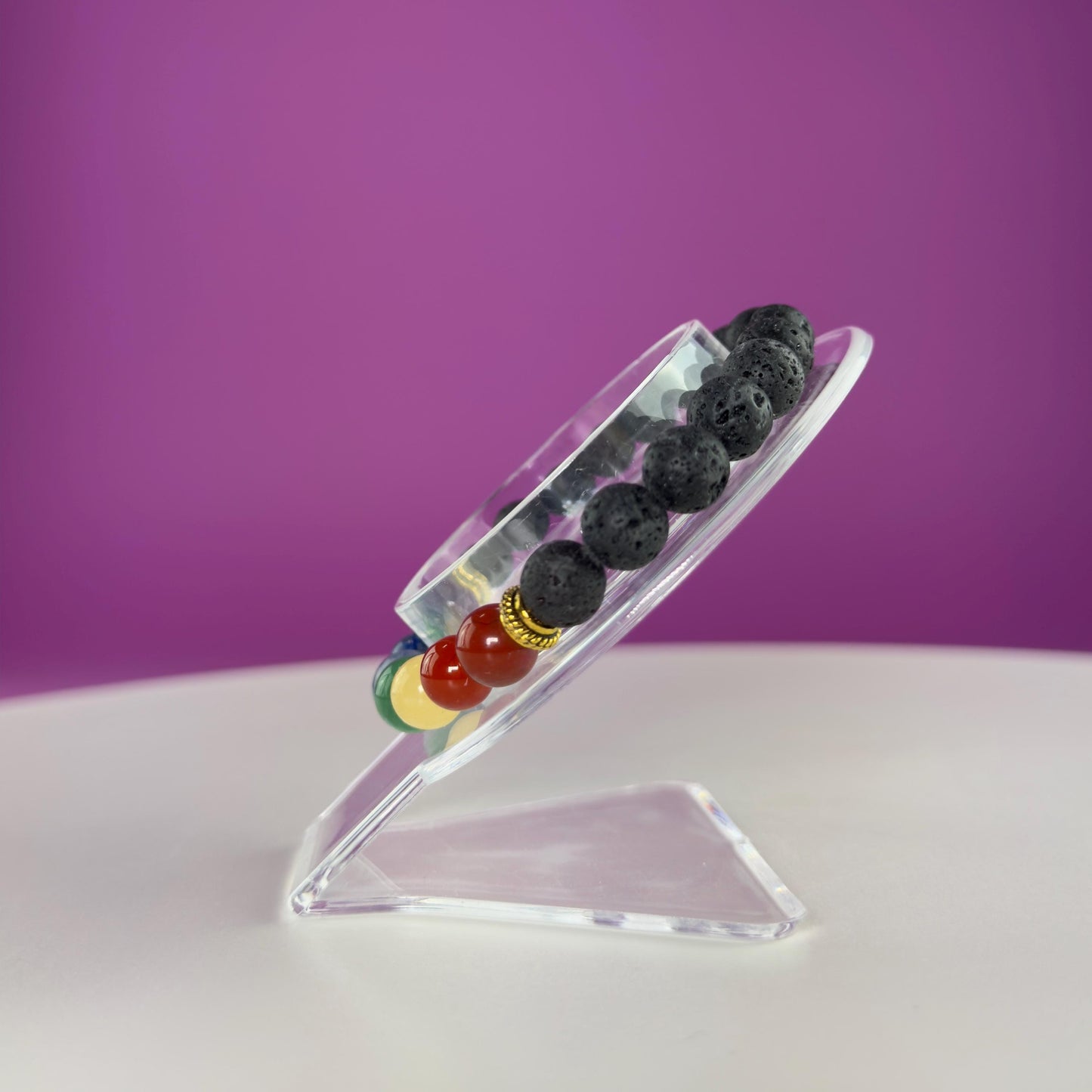 Lava Chakra Bracelet-8 Millimeter Beads