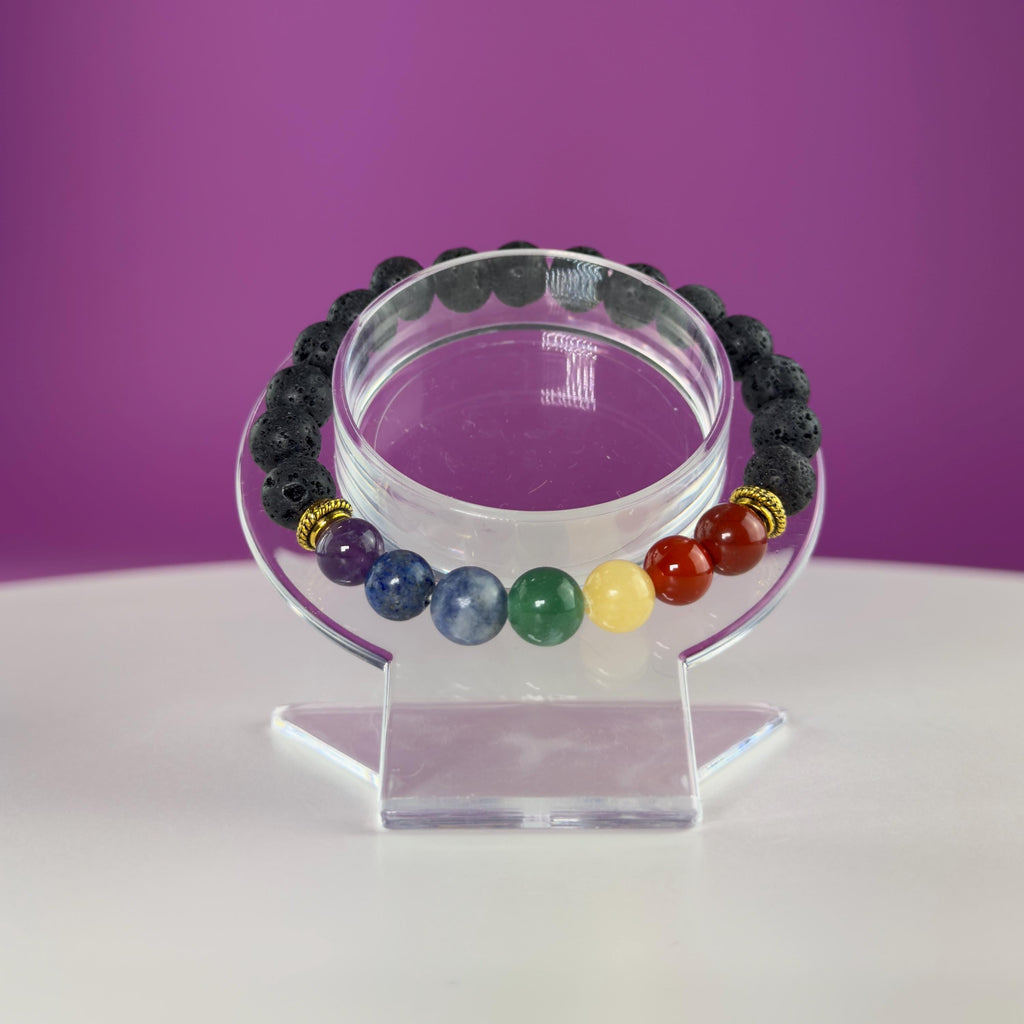 Lava Chakra Bracelet-8 Millimeter Beads