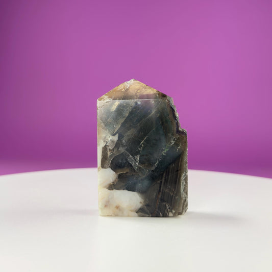 Black Rose Fluorite Slab, UV Reactive