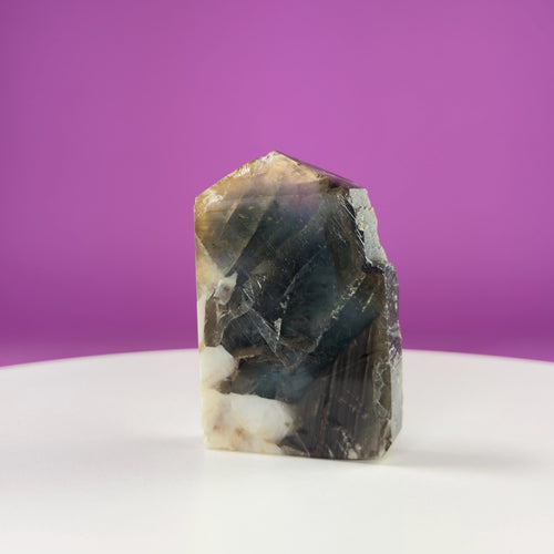 Black Rose Fluorite Slab, UV Reactive