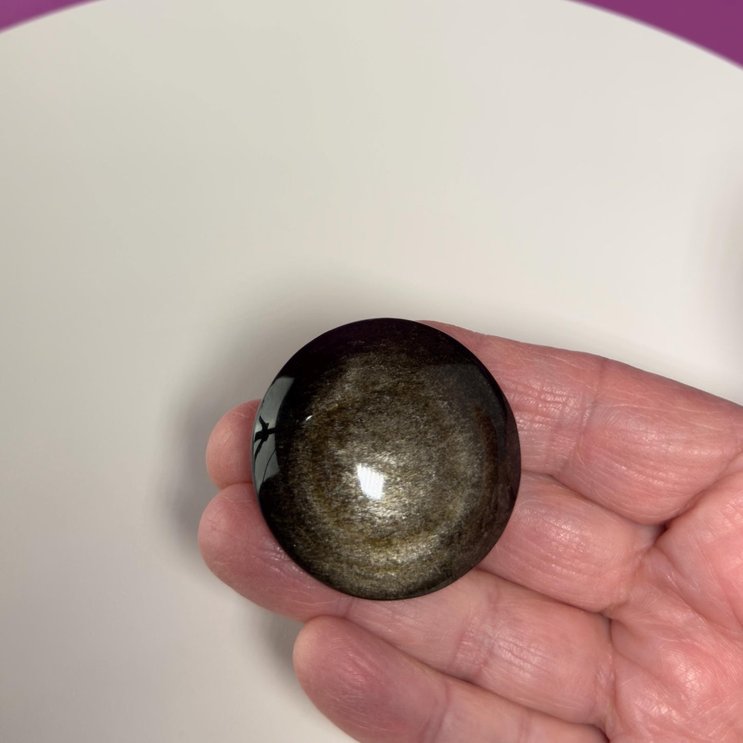 Stocking Stuffer: Gold Sheen Obsidian Palm Stone or Pocket Stone, Selenite Snowflake & Mini Opalite Sled or Penguin