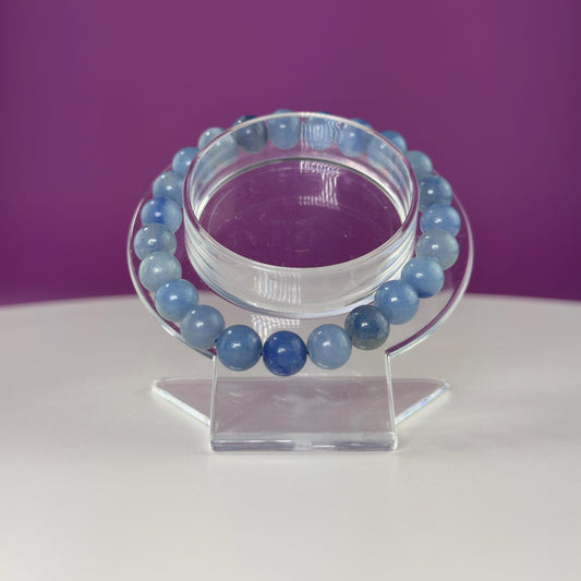 Blue Quartz Bracelet-8 Millimeter Beads