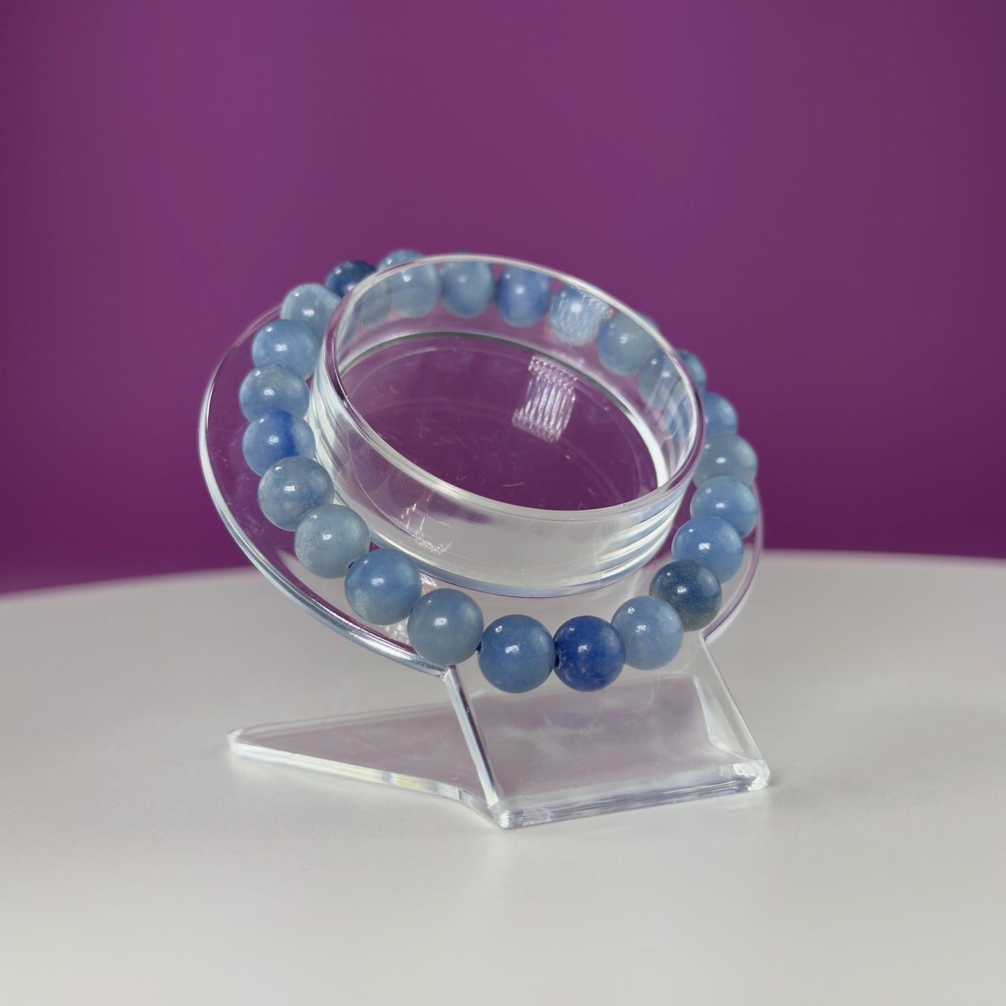 Blue Quartz Bracelet-8 Millimeter Beads