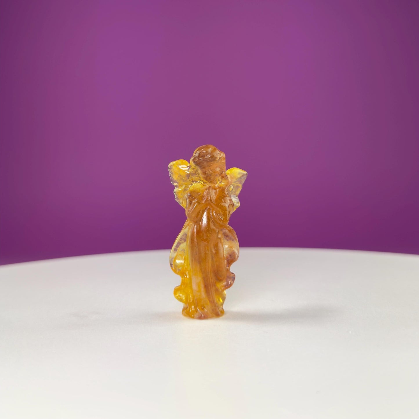 Fluorite Angel Carving | Rainbow Fluorite Guardian Angel for Clarity-Choice of Color