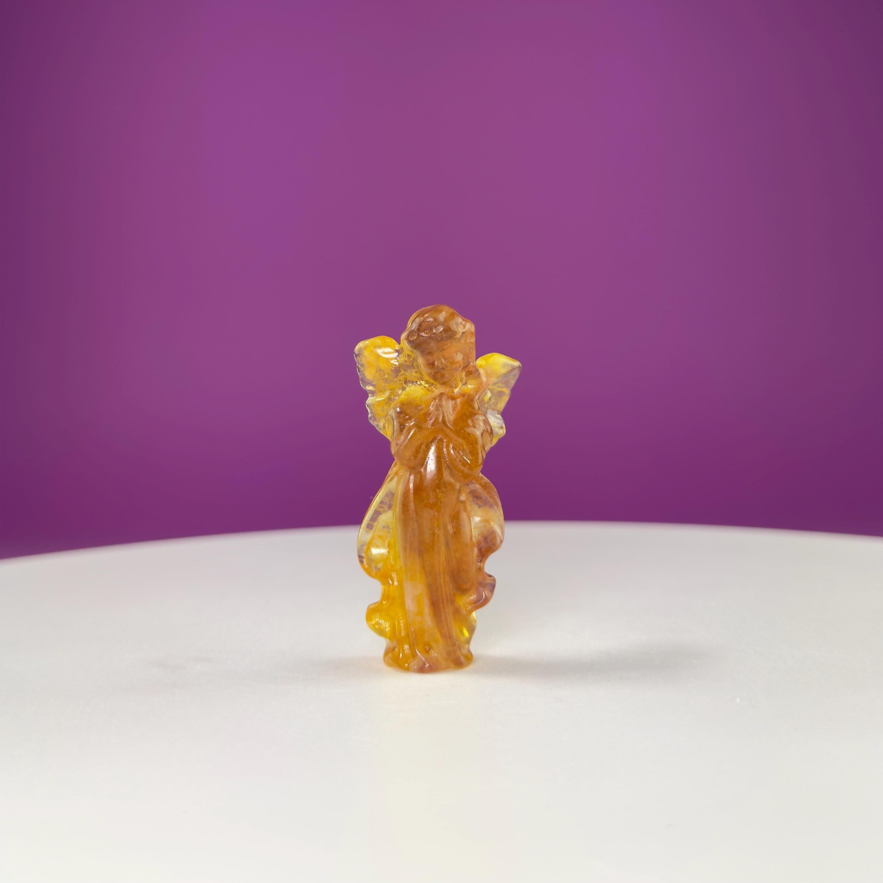 Rainbow Fluorite Angel | Crystal Guardian Carving
