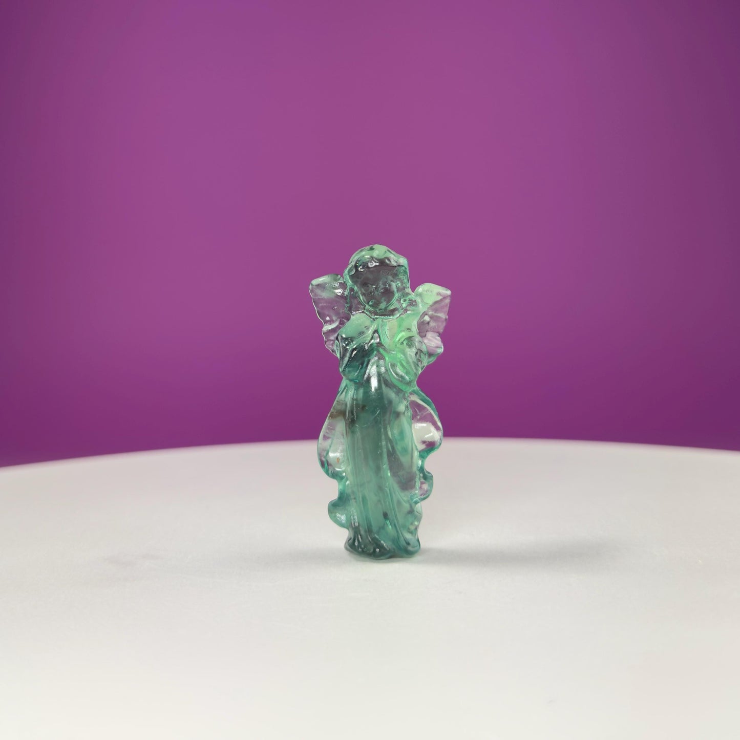 Fluorite Angel Carving | Rainbow Fluorite Guardian Angel for Clarity-Choice of Color