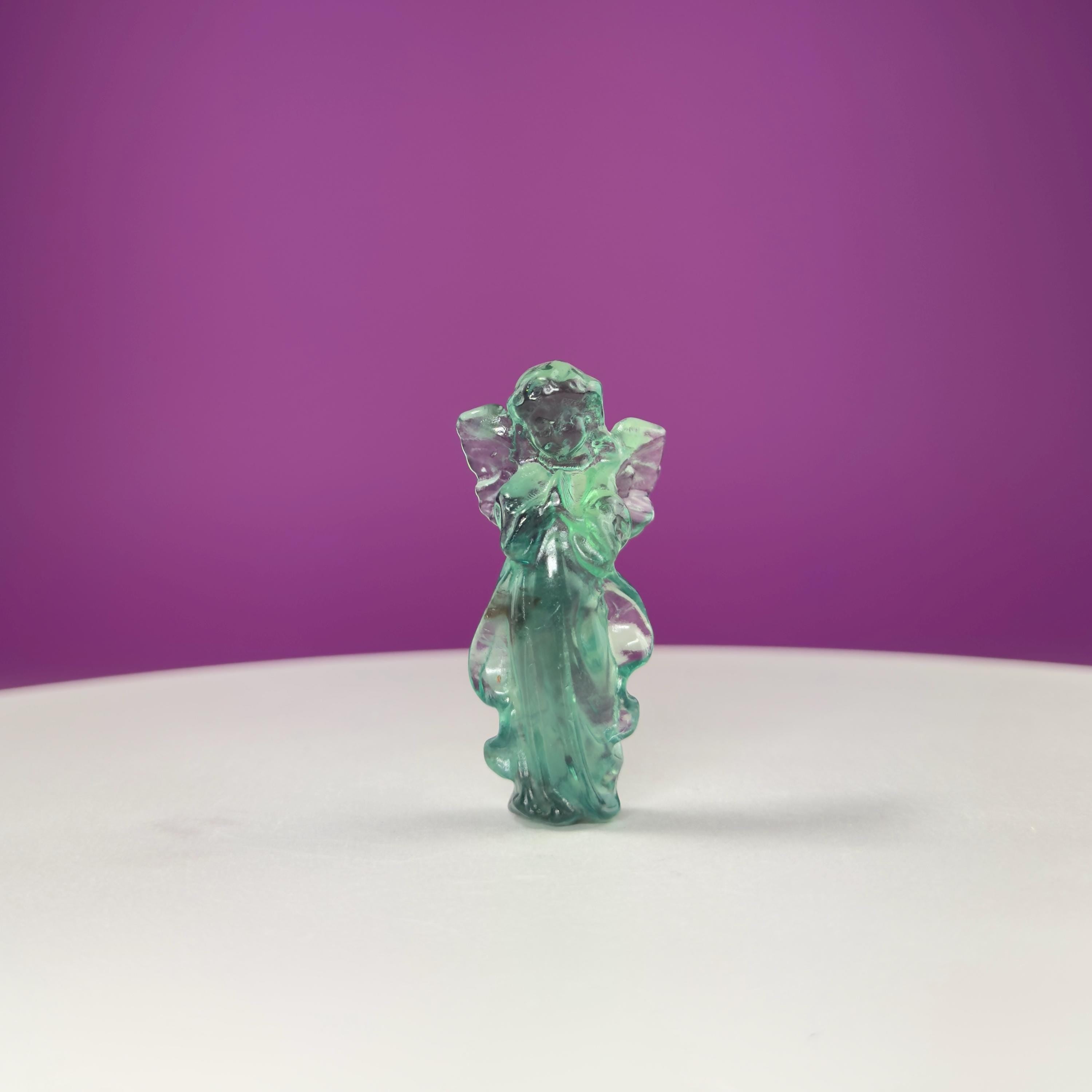 Rainbow Fluorite Angel | Crystal Guardian Carving