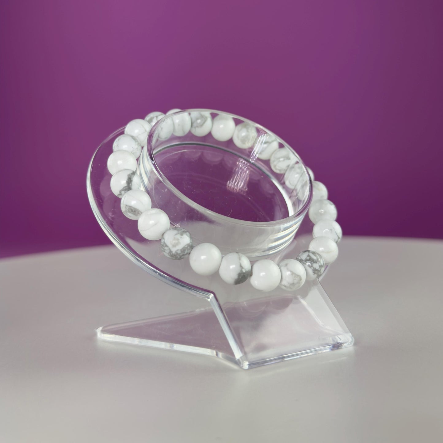 Howlite Bracelet-8 Millimeter Beads