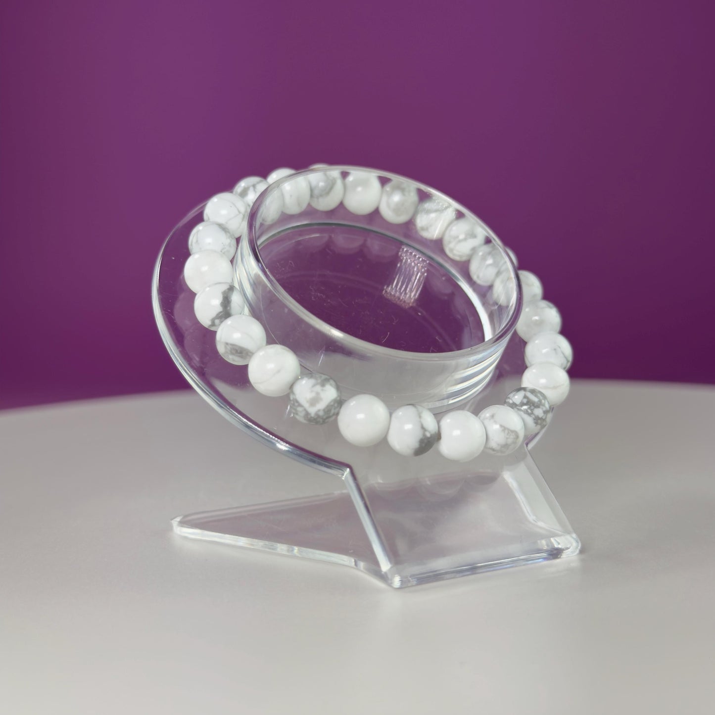 Howlite Bracelet-8 Millimeter Beads