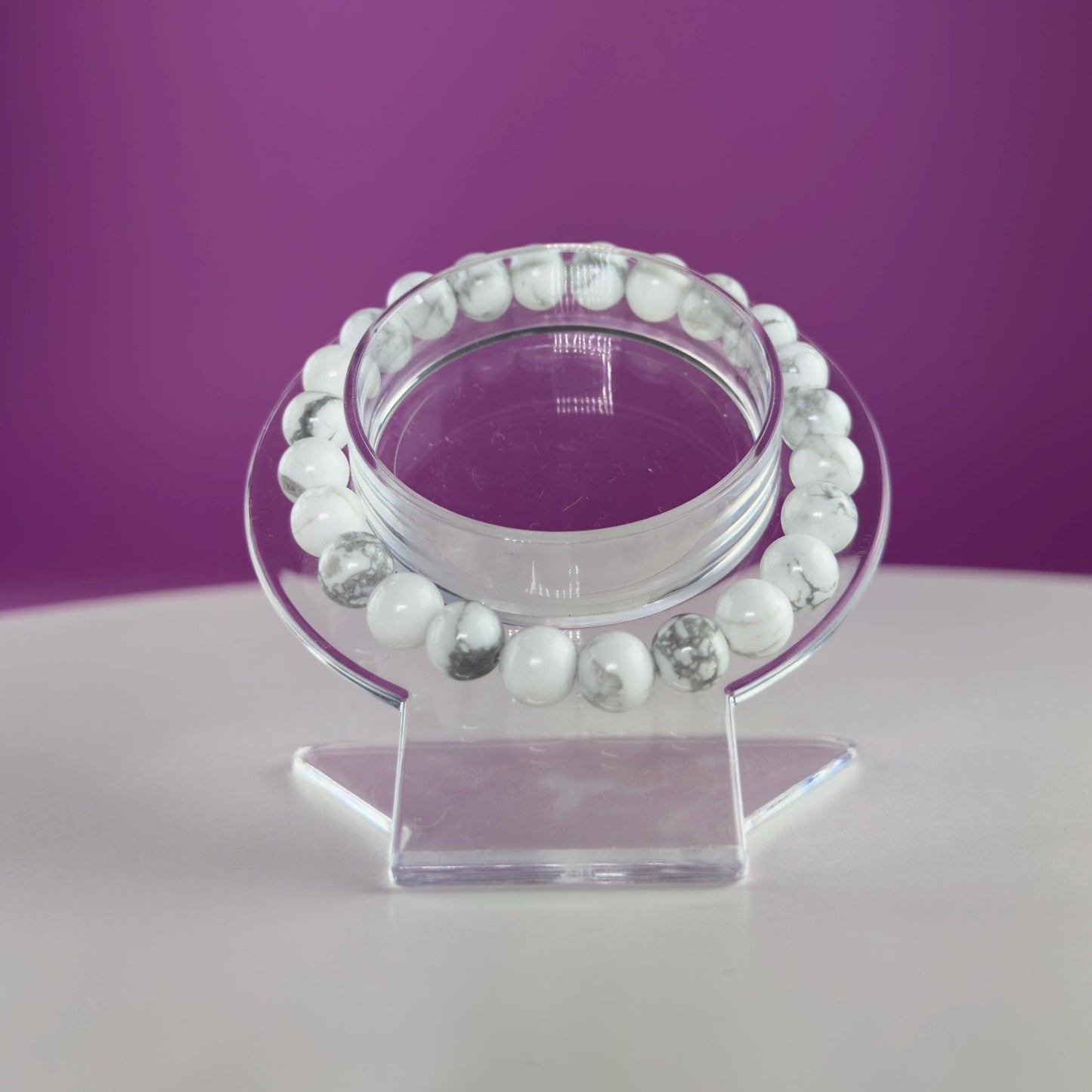 Howlite Bracelet-8 Millimeter Beads