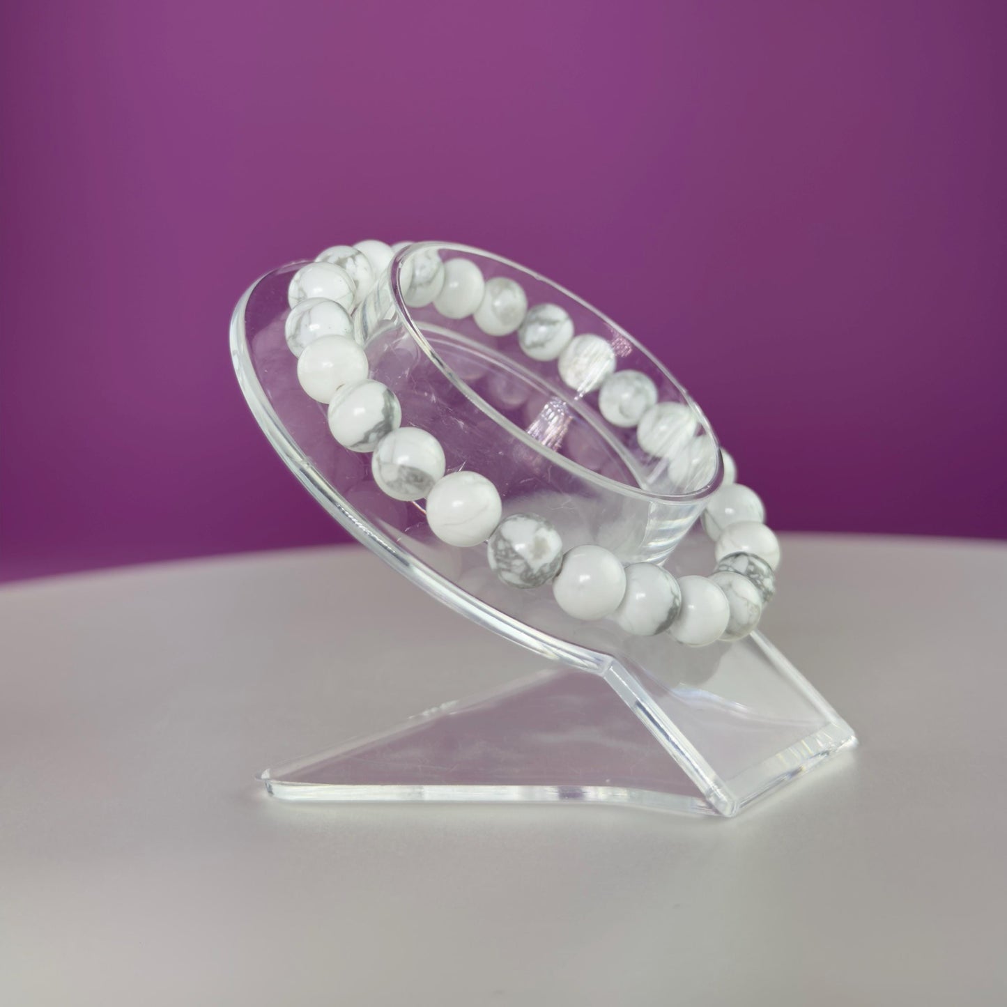 Howlite Bracelet-8 Millimeter Beads
