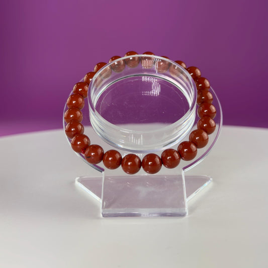 Red Jasper Bracelet-8 Millimeter Beads