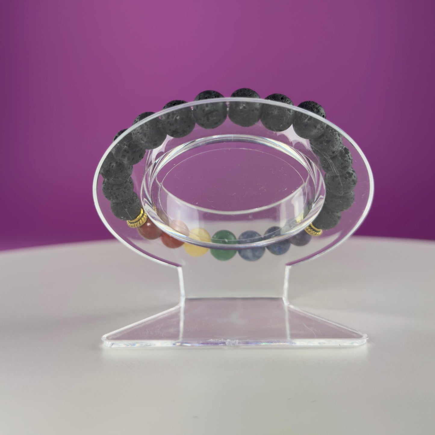 Lava Chakra Bracelet-8 Millimeter Beads