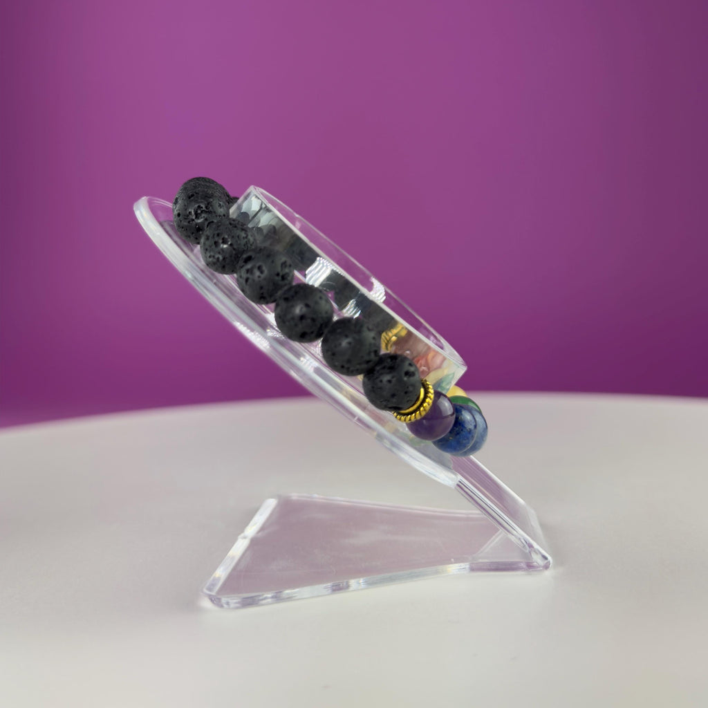 Lava Chakra Bracelet-8 Millimeter Beads