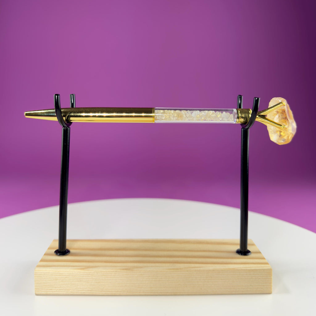 Crystal Gemstone Pen for Writing & Manifestation | Healing Crystal Pen Gift (Refill Included)