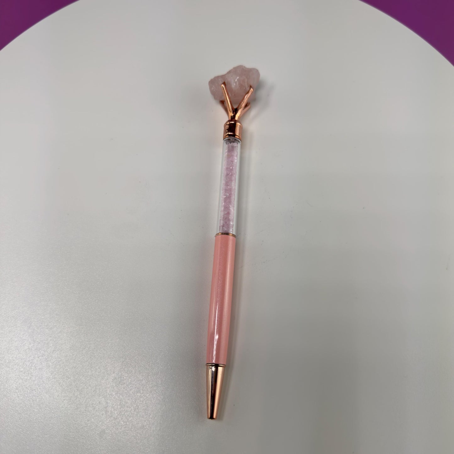 Crystal Gemstone Pen for Writing & Manifestation | Healing Crystal Pen Gift (Refill Included)