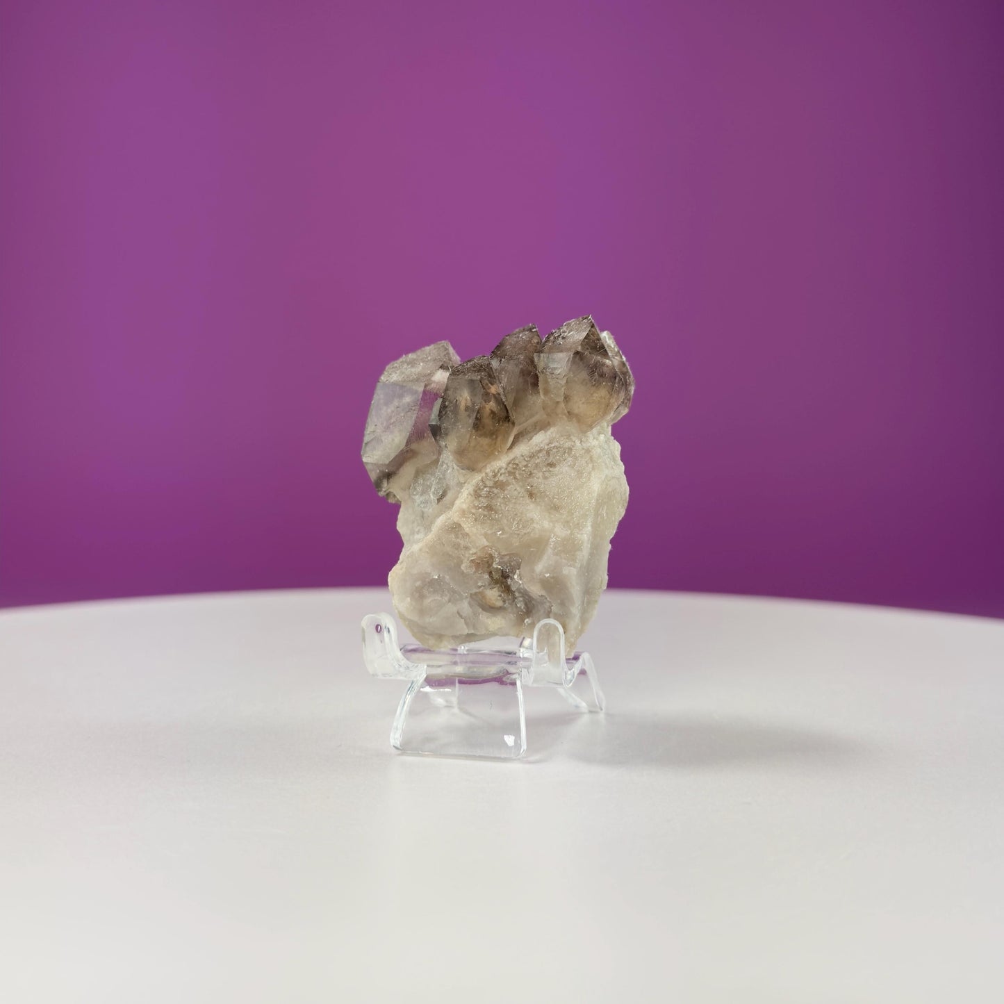 Smoky Quartz Elestial Specimen (Includes Acrylic Stand)