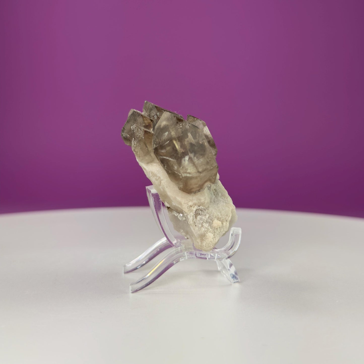 Smoky Quartz Elestial Specimen (Includes Acrylic Stand)