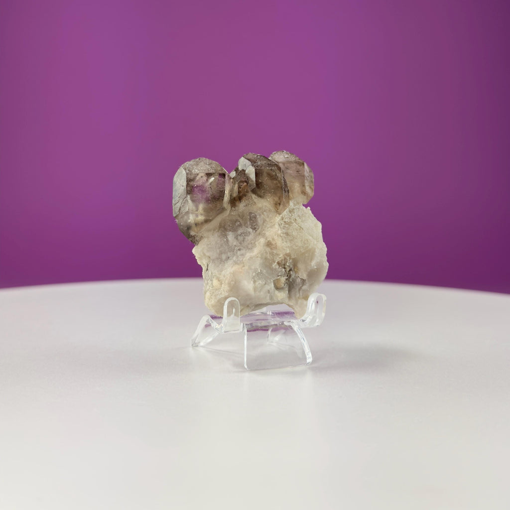 Smoky Quartz Elestial Specimen (Includes Acrylic Stand)