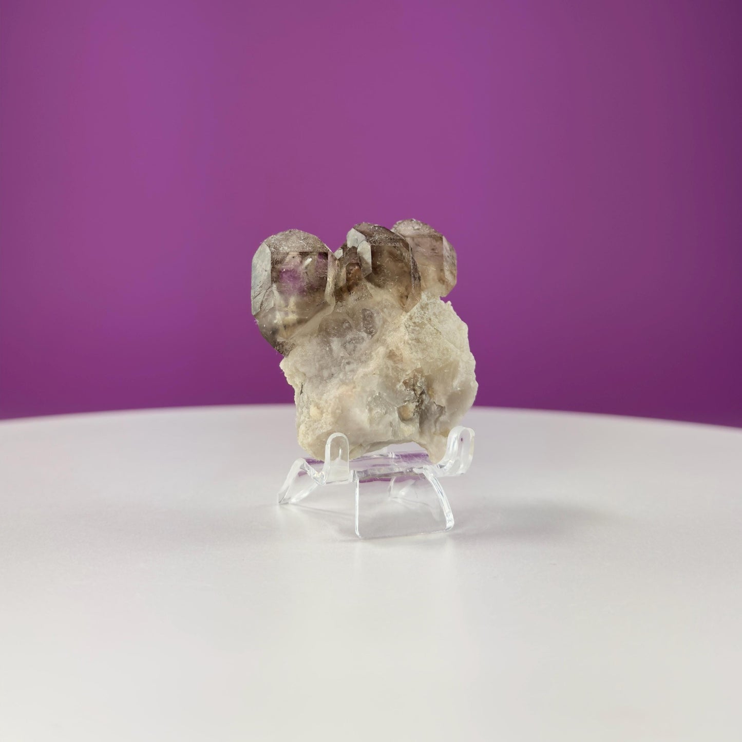 Smoky Quartz Elestial Specimen (Includes Acrylic Stand)