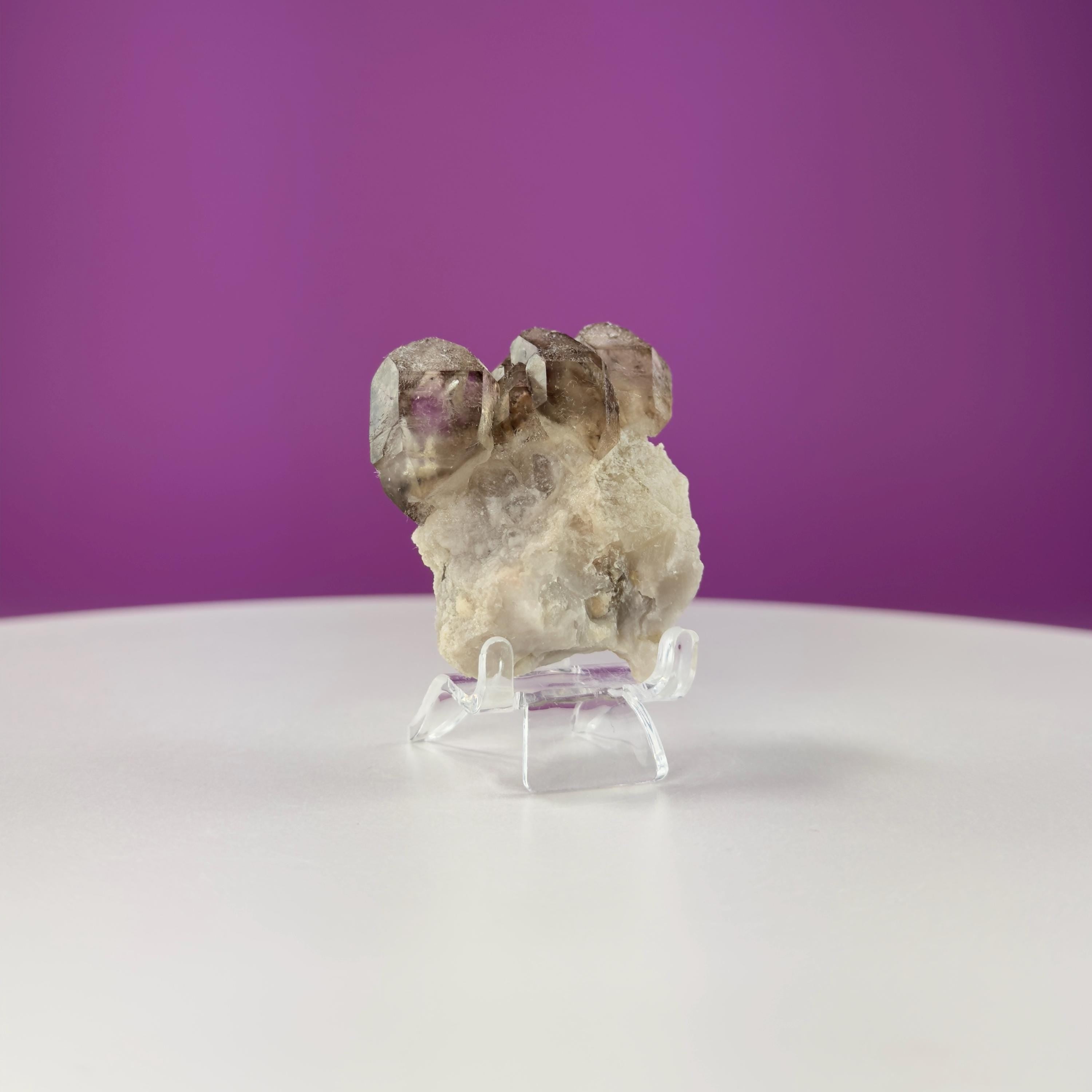 Smoky Quartz Elestial Specimen (Includes Acrylic Stand)