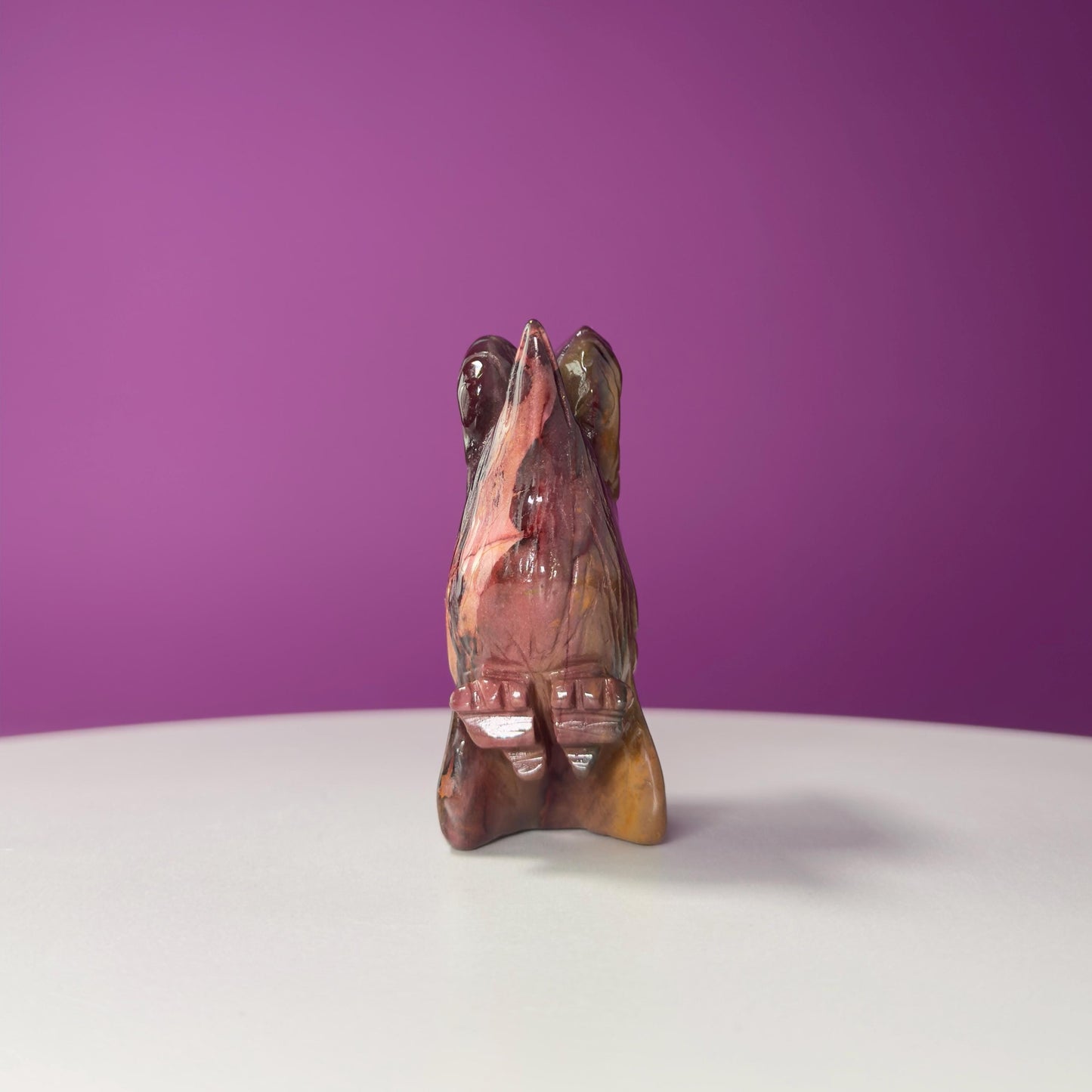 Mookaite Jasper Hummingbird Carving, Crystal Animal Carving, Balance & Strength Stone