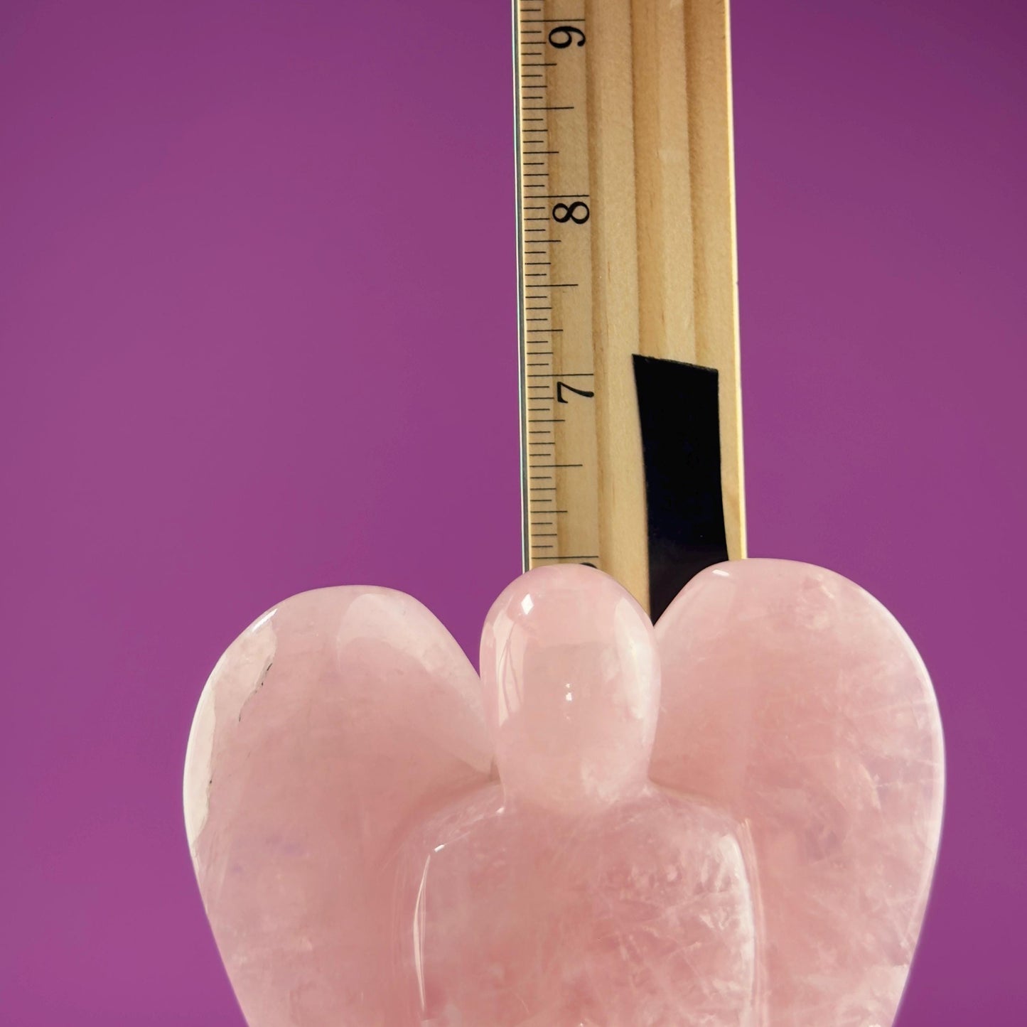 Rose Quartz Angel Carving | Love & Healing Crystal Guardian Angel