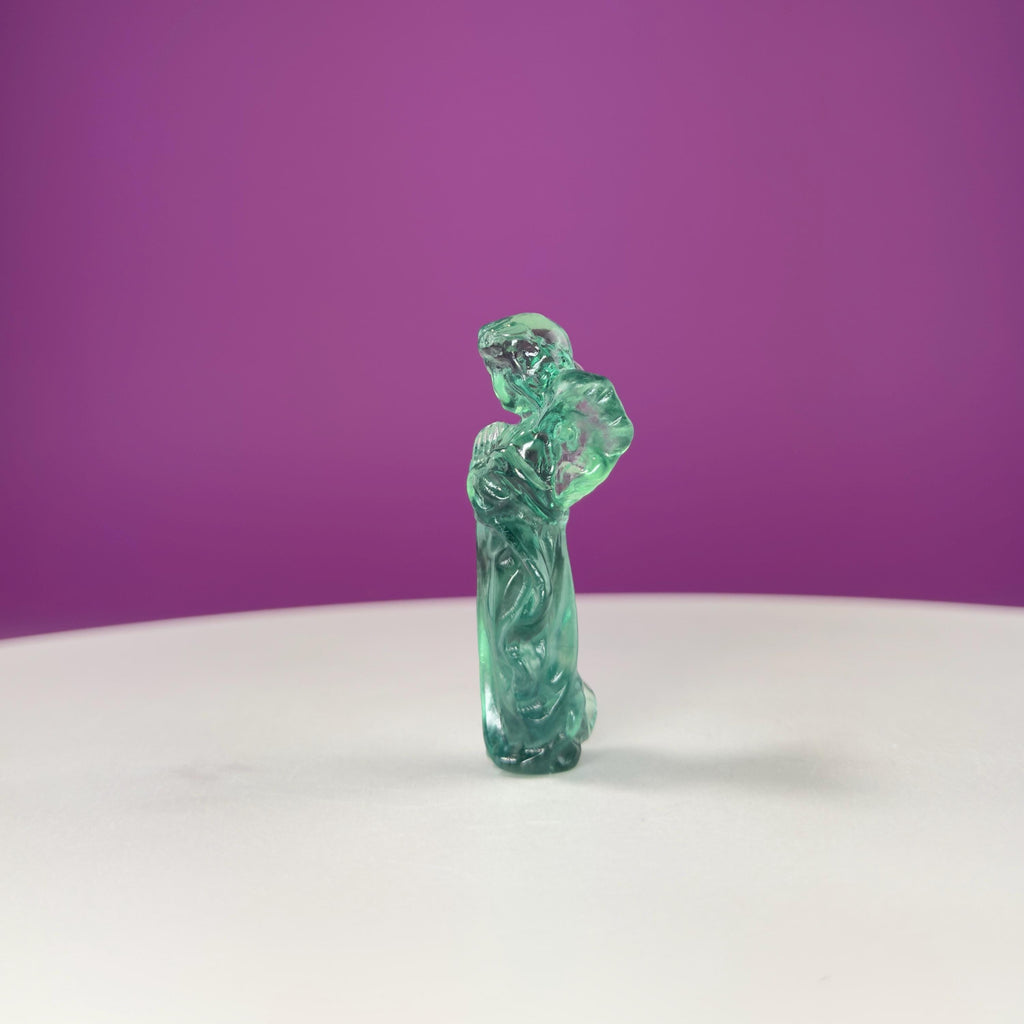 Rainbow Fluorite Angel | Crystal Guardian Carving