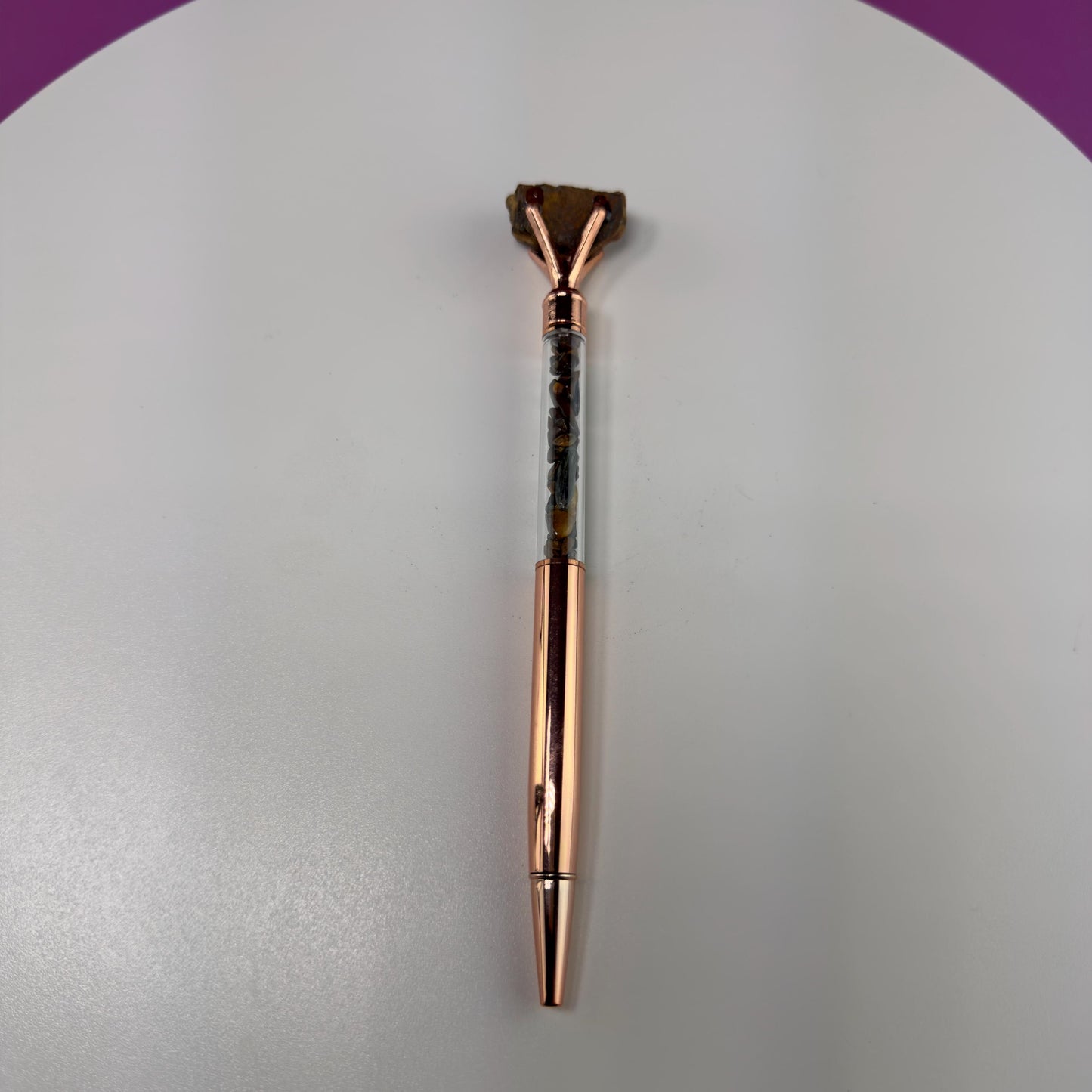 Crystal Gemstone Pen for Writing & Manifestation | Healing Crystal Pen Gift (Refill Included)