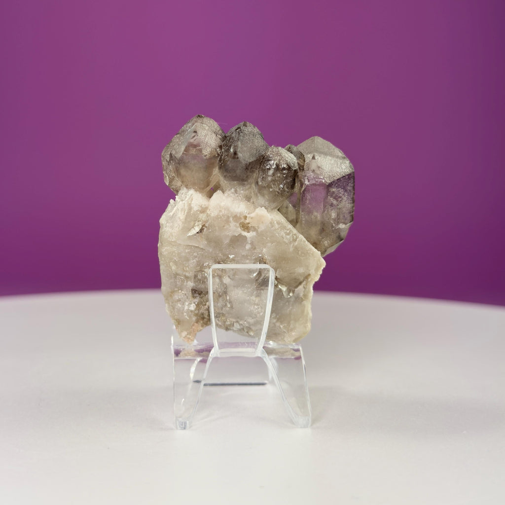 Smoky Quartz Elestial Specimen (Includes Acrylic Stand)